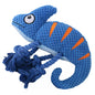 Plush Lizard Dog Toy with Rope Knots Durable Squeaky Soft 5