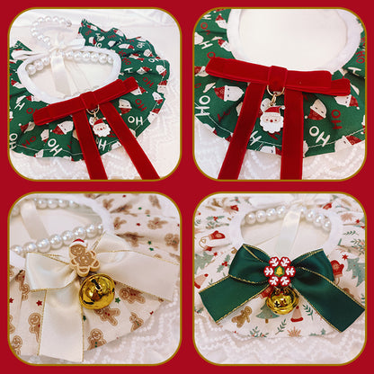 Cotton Dog Bandana Christmas Scarf for Festive Holiday Dress Up 4