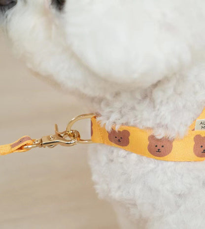 Nylon Dog Harness Adjustable Bear Pattern Lightweight 9