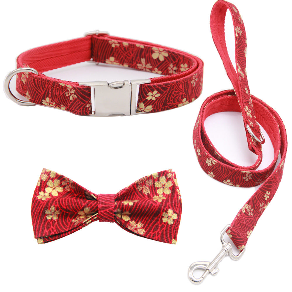 Polyester Dog Collar Adjustable Lettering Design XS to L 4