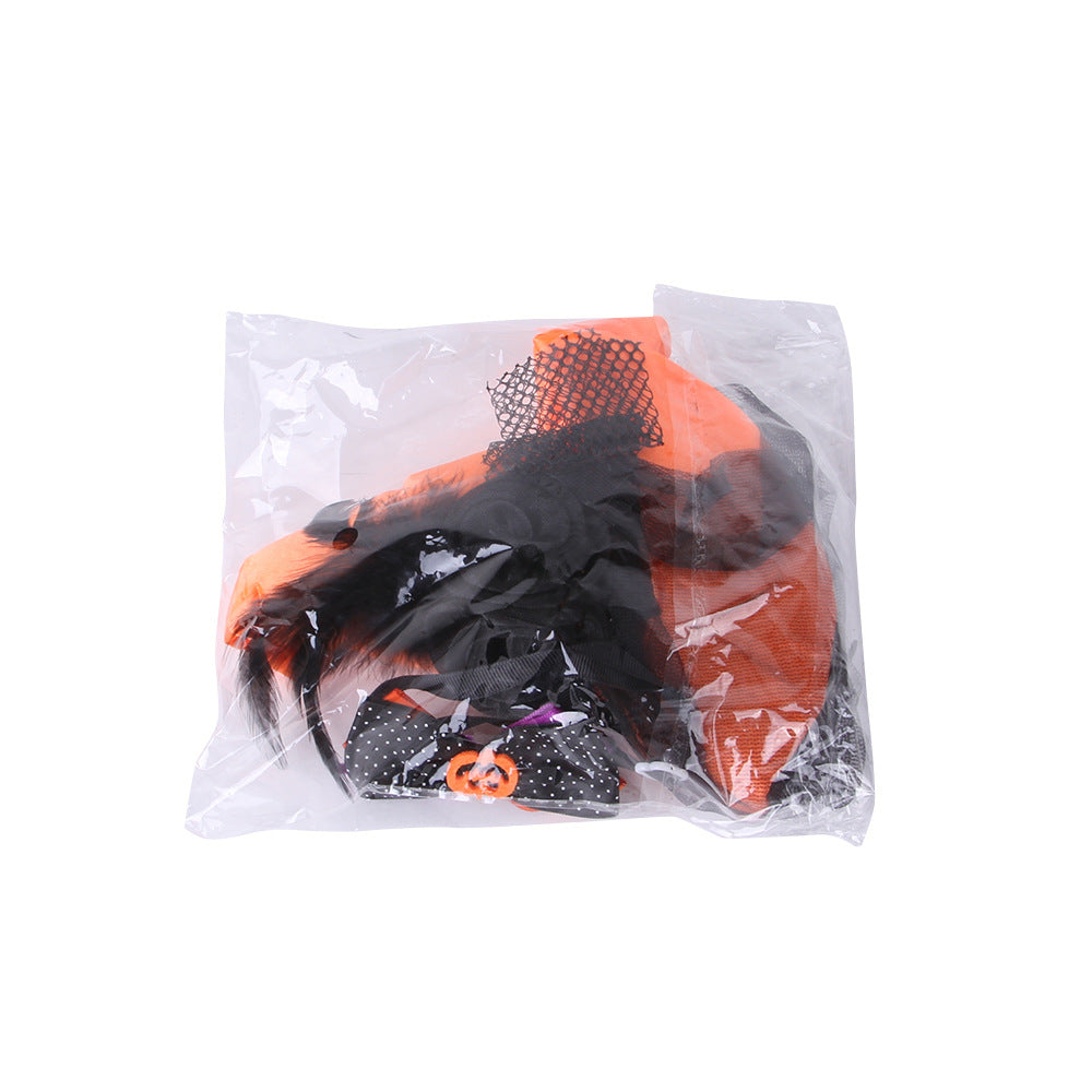 Halloween Pumpkin Bow Tie Dog Hat Costume 2 Pack 5