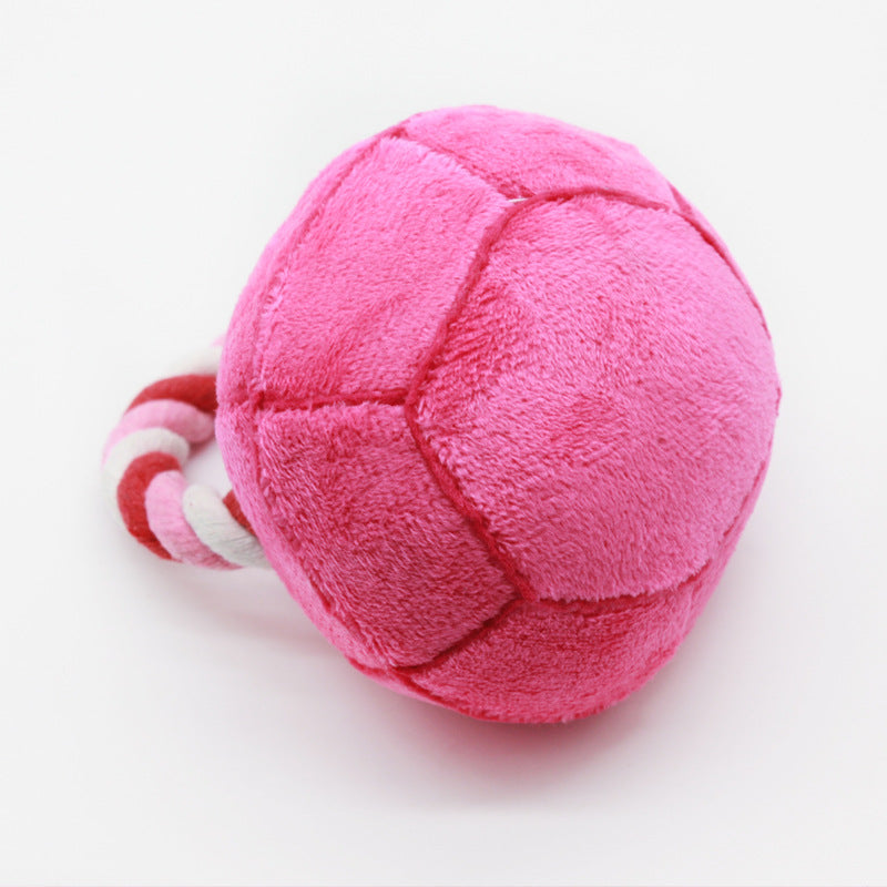 Imitation Diamond Plush Dog Toy with Cotton Rope 12x8cm 2