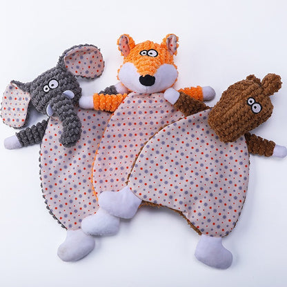 Animal Shaped Plush Dog Toy Squeaky Soft Interactive