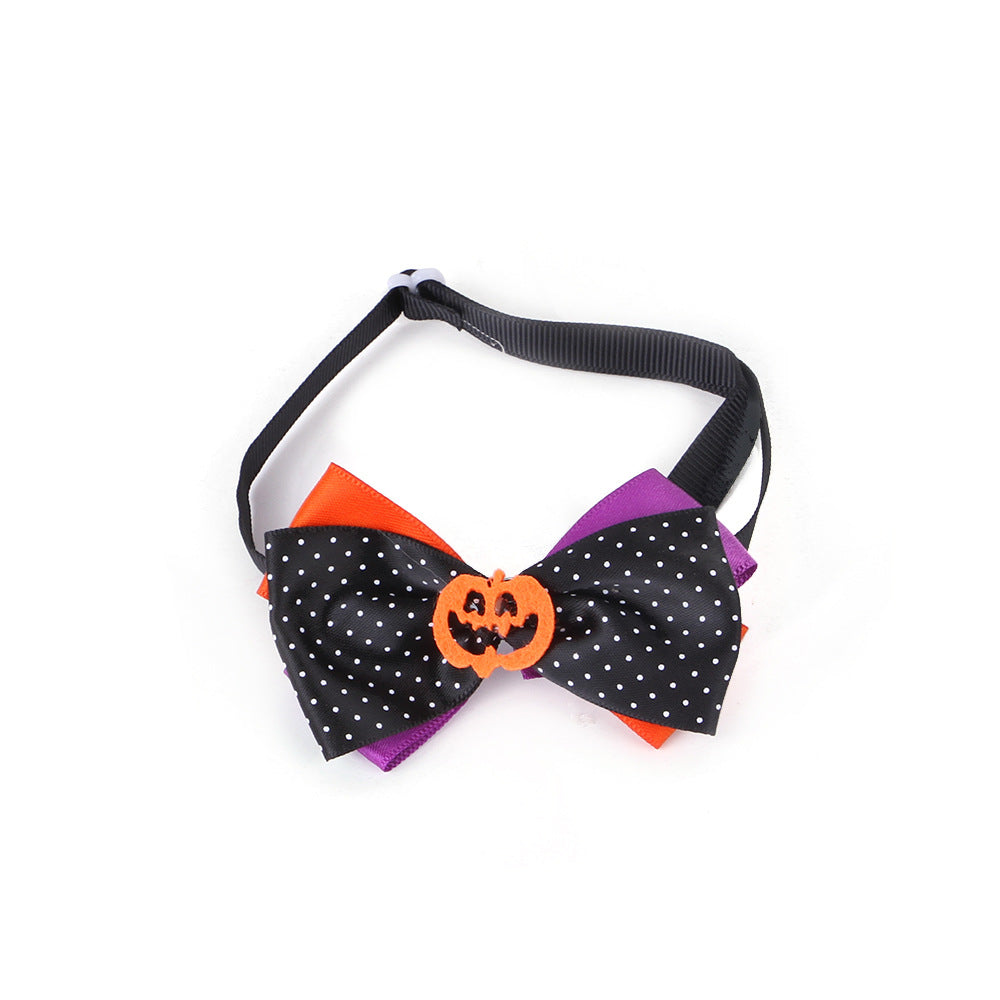 Halloween Pumpkin Bow Tie Dog Hat Costume 2 Pack 4