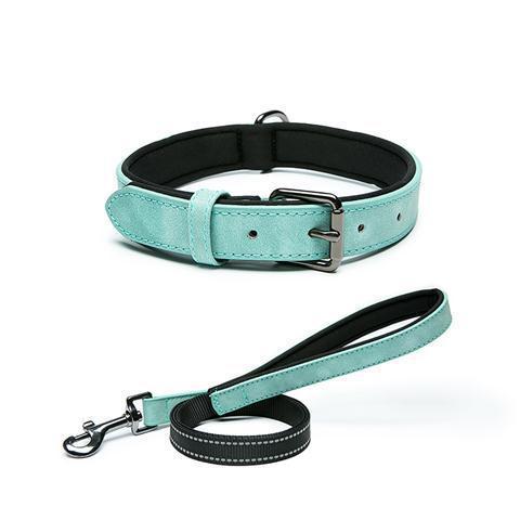 Reflective Artificial Leather Dog Collar Adjustable Sizes 10