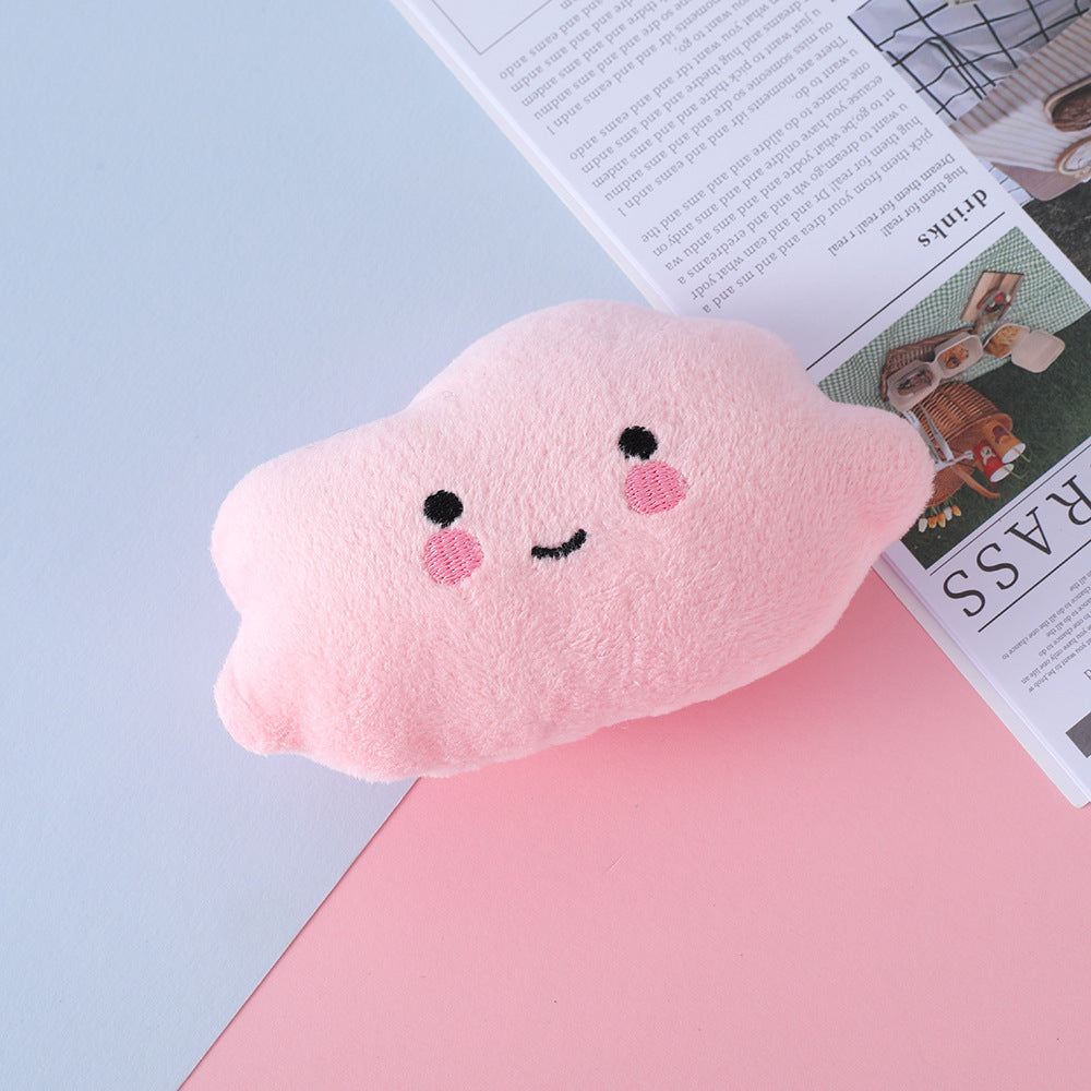 Squeaky Plush Dog Toy Cloud Shape Soft Interactive 8