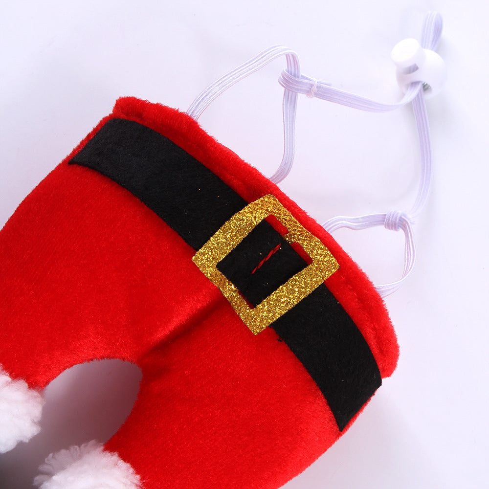 Christmas Clown Dog Hat Polyester Festive Costume Accessory 3