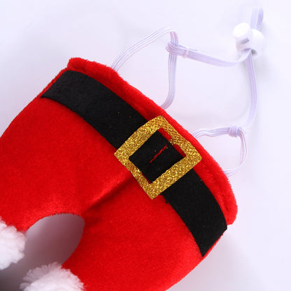 Christmas Clown Dog Hat Polyester Festive Costume Accessory 3