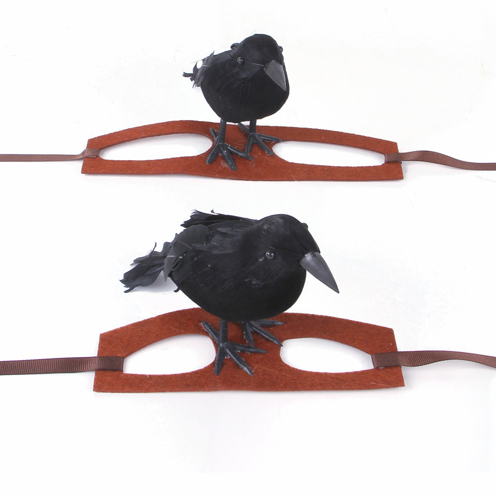 Halloween Dog Costume Bird on Head Funny Pet Hat 2