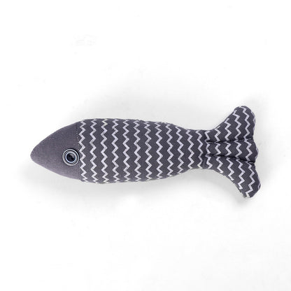 Fish Plush Dog Toy Burlap Material Soft Chew Toy 2