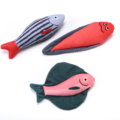 Plush Catnip Toy Fish Shape with Crinkle Texture 2