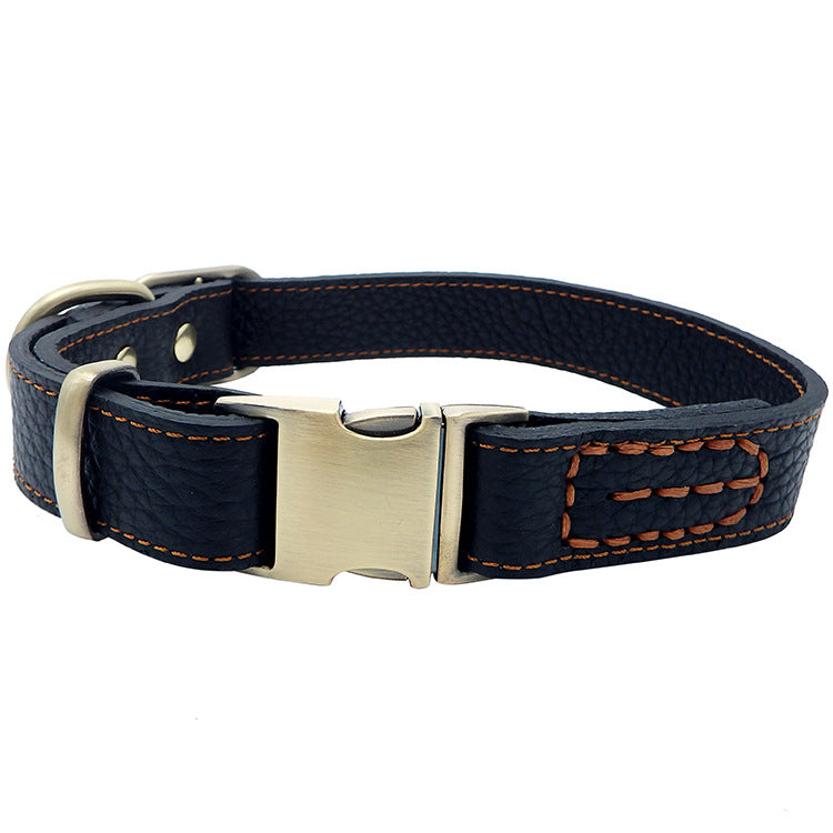 Leather Dog Collar Adjustable Buckle Durable Quality 3