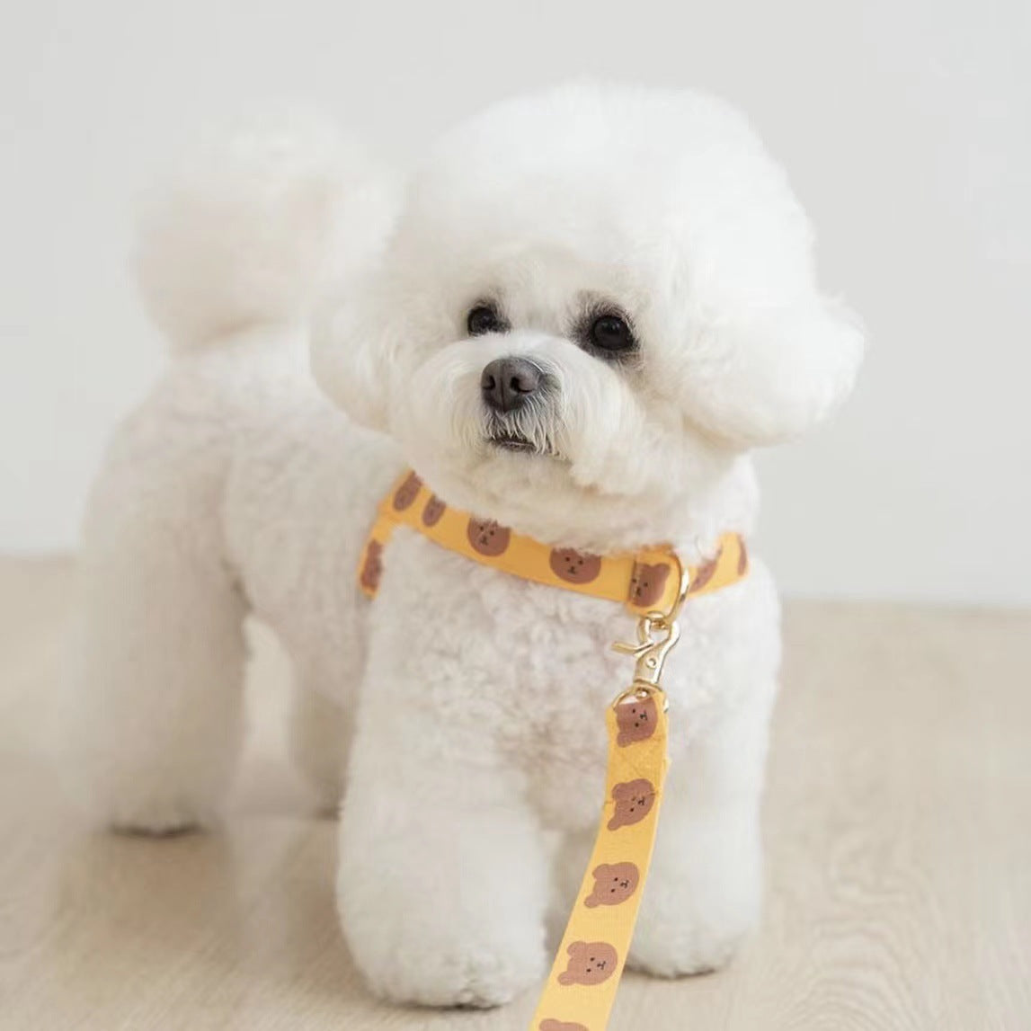Nylon Dog Harness Adjustable Bear Pattern Lightweight 2