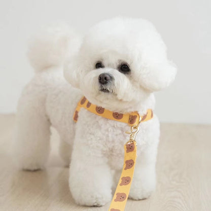 Nylon Dog Harness Adjustable Bear Pattern Lightweight 2