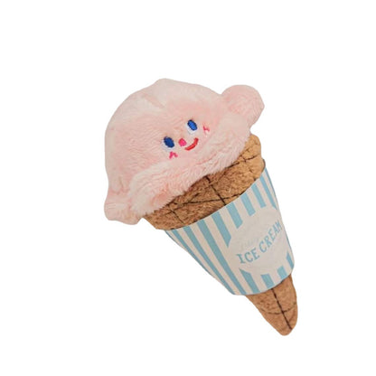 Ice Cream Squeaky Plush Dog Toy Soft and Durable