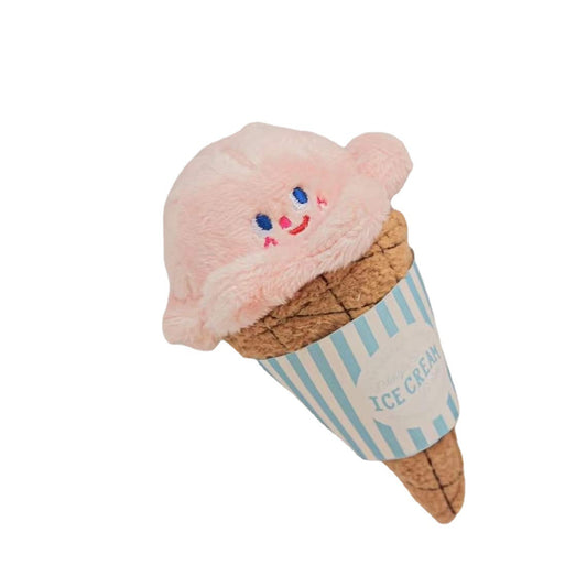 Ice Cream Squeaky Plush Dog Toy Soft and Durable