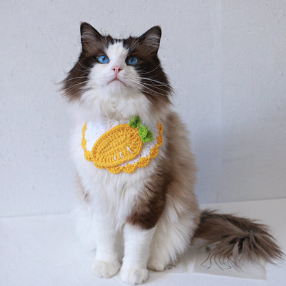 Hand-Woven Acrylic Cat Collar Bib for Cats 3