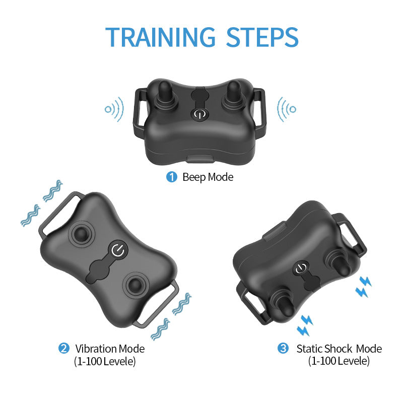 ABS Plastic Dog Training Collar Bark Stopper Adjustable 3