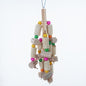 Wooden Corncob Parrot Chew Toy Hanging Large String 12 x 40cm
