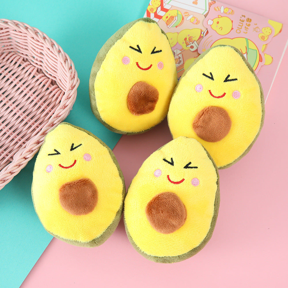 Avocado Plush Dog Toy Sound Molar Chew Soft Squeaky Toy 3
