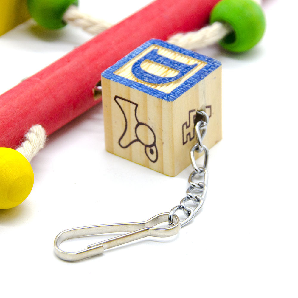 Wooden Parrot Climbing Toy Ladder Hanging Cage Accessory 3