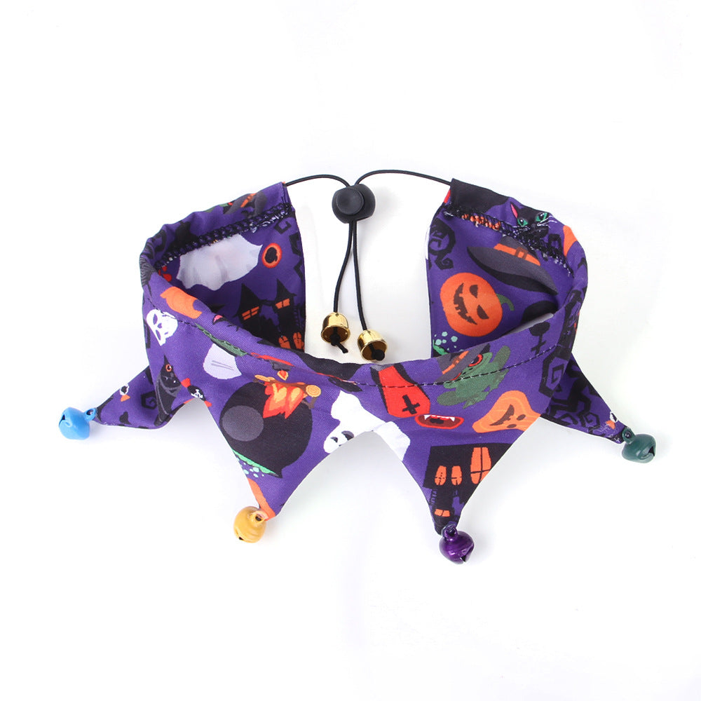 Adjustable Cloth Cat Collar Halloween Scarf for Cats 3