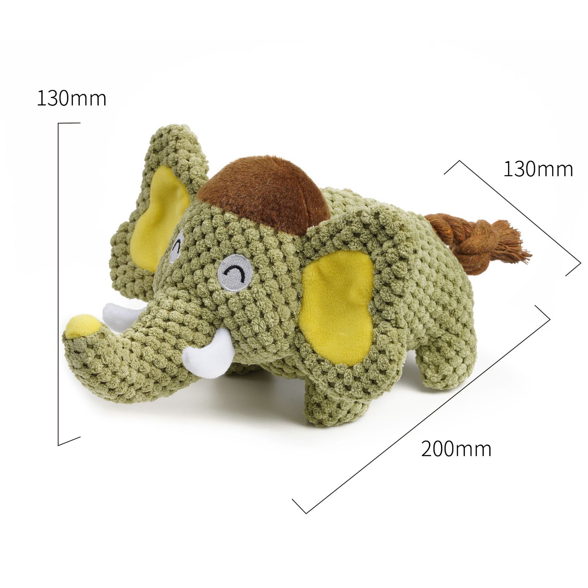 Elephant Plush Dog Toy Soft Interactive Chew Toy 2