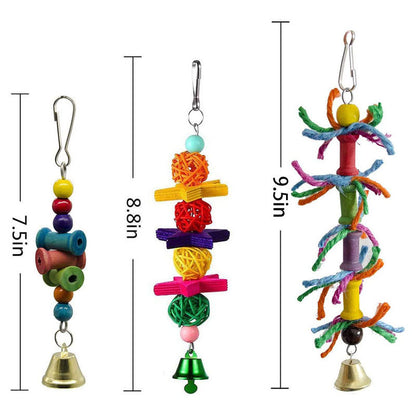 Wooden Parrot Swing Stick Vine Ball Chew Toy 8 Pack 5