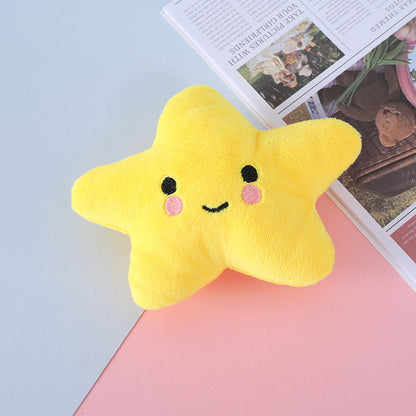 Five-Pointed Star Plush Dog Chew Toy with Squeaker 13x10cm 6