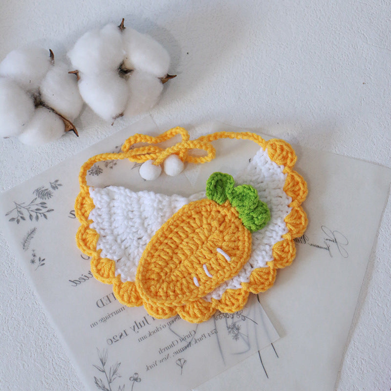 Hand-Woven Acrylic Cat Collar Bib for Cats 7