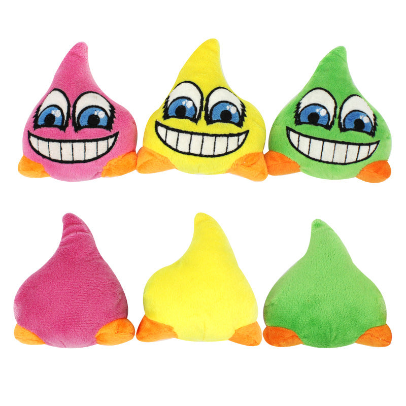 Water Drop Plush Dog Toy Soft Squeaky Interactive 2