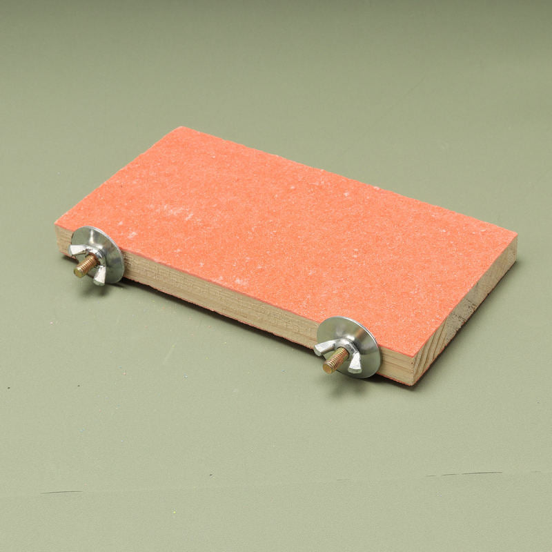 Wooden Parrot Claw Grinding Board Sand Coated 19x10cm 2