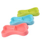 Plastic Dog Bowl Double Food and Water Feeder Bone Shape 4