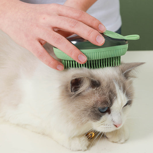Fillable Mango Shape Dog Grooming Brush ABS TPR Material