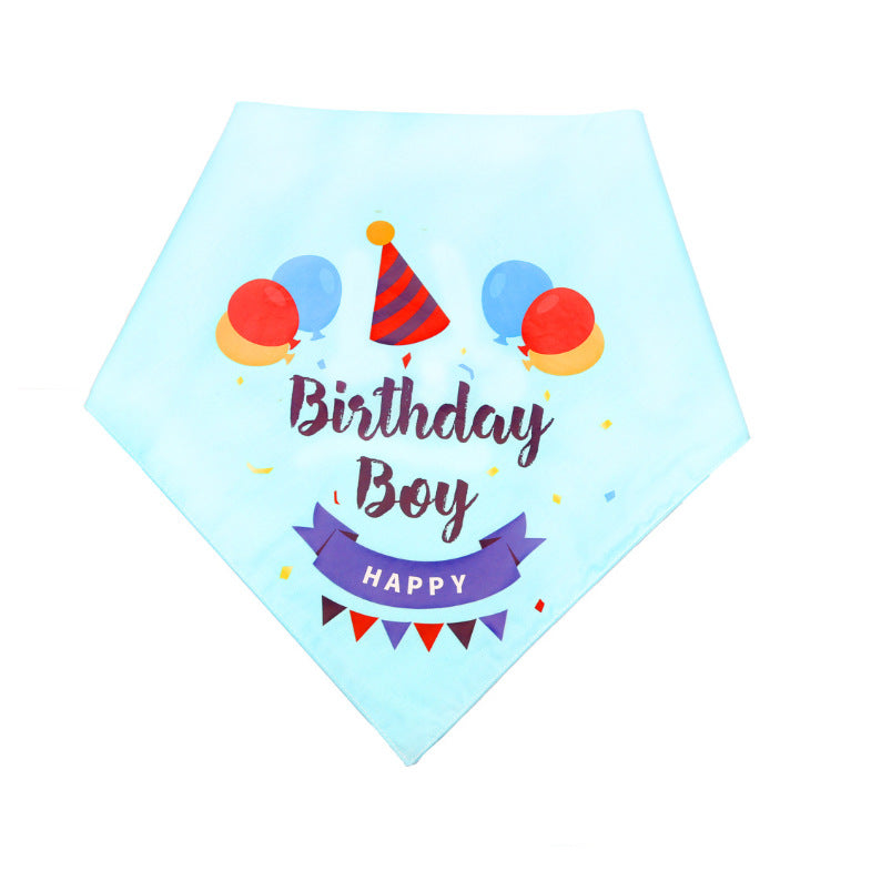 Cotton Dog Bandana Birthday Triangle Scarf 66x46cm 3