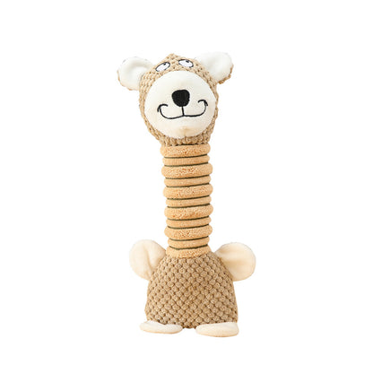Animal Plush Dog Toy Soft Squeaky Interactive 33x16cm 5