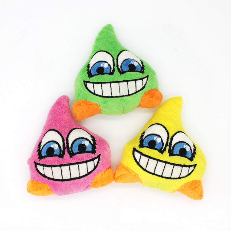 Water Drop Plush Dog Toy Soft Squeaky Interactive
