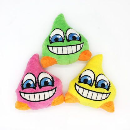 Water Drop Plush Dog Toy Soft Squeaky Interactive