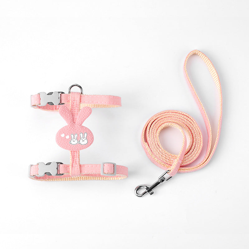 Polyester Cat Harness and Leash Set I-Shaped Chest Strap 3