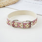 Plaid Sequins PU Dog Collar Adjustable Sizes S to XL 10