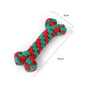 Cotton Dog Rope Toy Christmas Themed Durable Chew Toy 15