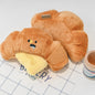Croissant Plush Dog Toy Soft Squeaky Pet Chew Toy