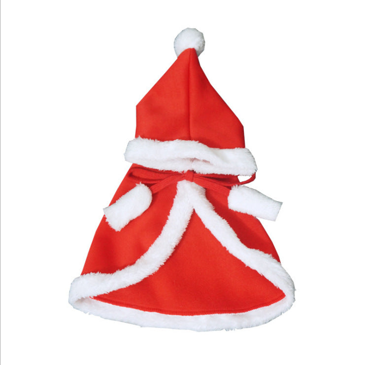 Polar Fleece Cat Cloak Christmas Costume with Hood for Cats 5