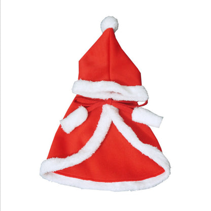 Polar Fleece Cat Cloak Christmas Costume with Hood for Cats 5