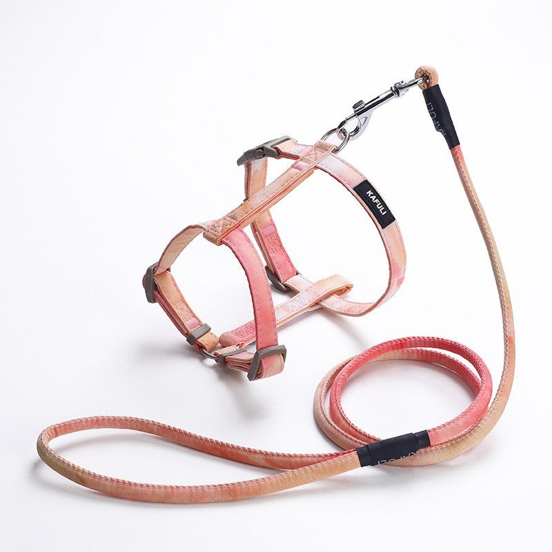 Polyester Dog Harness and Leash Set Gradient Adjustable 5