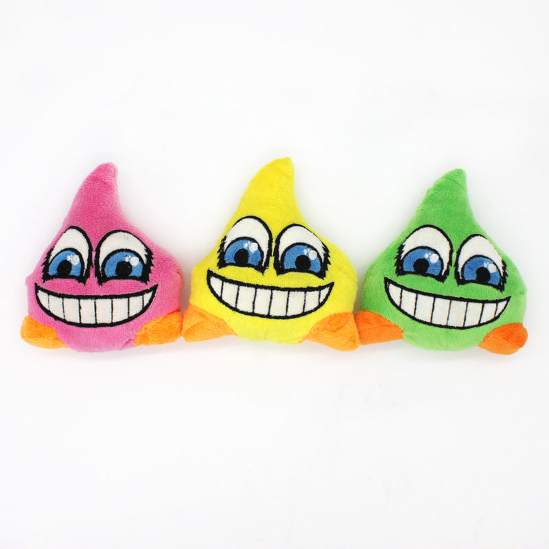 Water Drop Plush Dog Toy Soft Squeaky Interactive 4