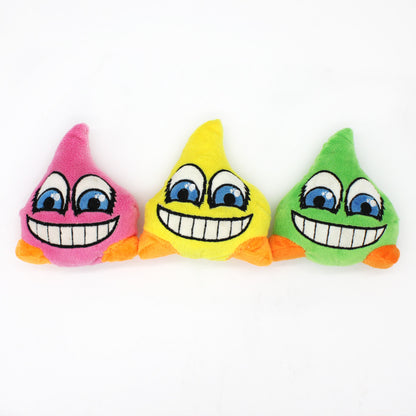Water Drop Plush Dog Toy Soft Squeaky Interactive 4