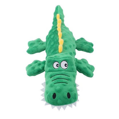 Plush Dog Toy Squeaky Alligator Soft Composite Mesh 2