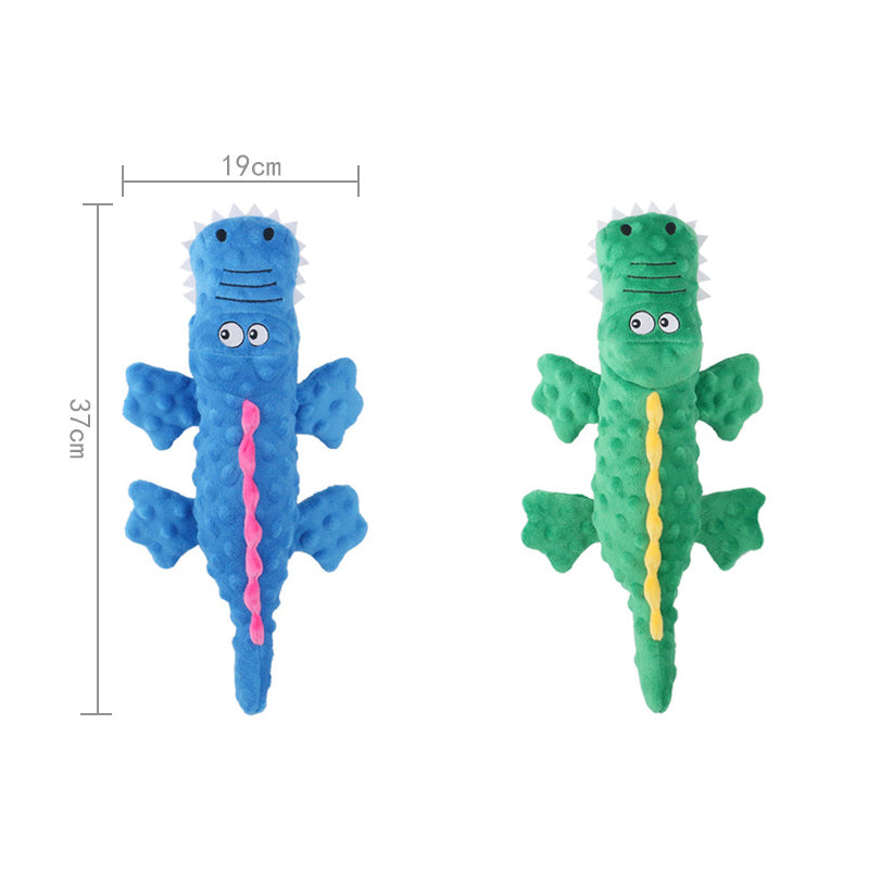 Plush Dog Toy Squeaky Alligator Soft Composite Mesh 7