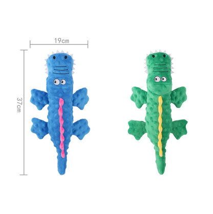 Plush Dog Toy Squeaky Alligator Soft Composite Mesh 7